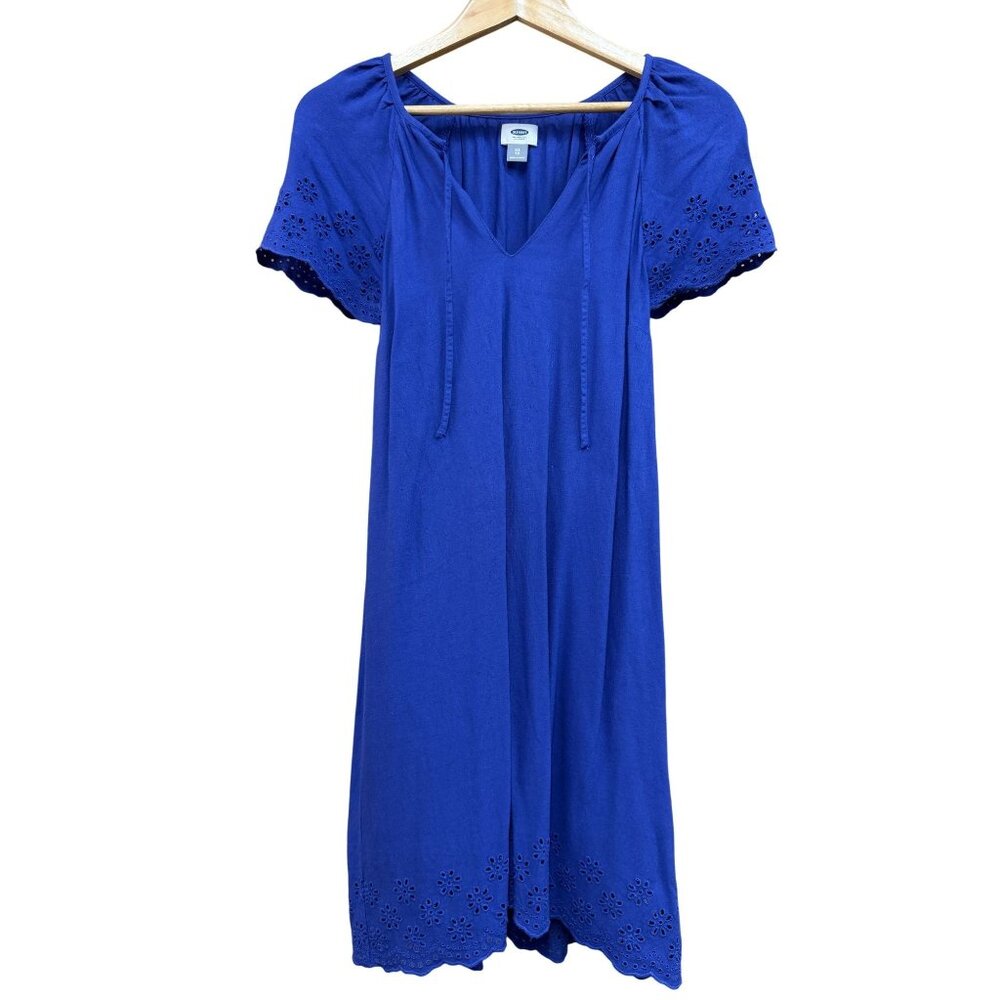 Old Navy Royal Blue Eyelet Dress XS